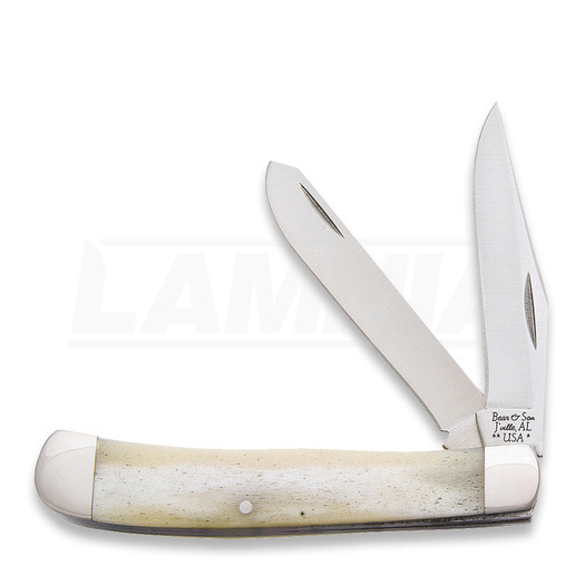 Zavírací nůž Bear & Son Trapper White Smooth Bone