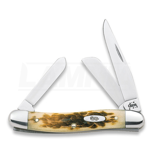 Pocket knife Case Cutlery Stockman Amber Bone 00042