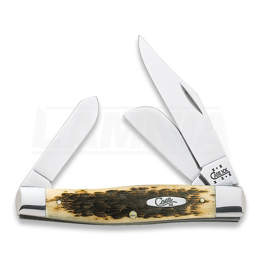 Pocket knife Case Cutlery Jumbo Stockman Amber Bone 00204