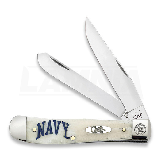 Pocket knife Case Cutlery US Navy Trapper Natural Bone 22553