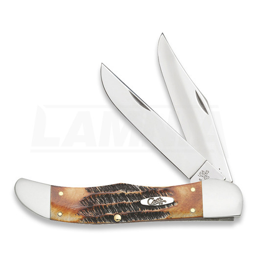 Pocket knife Case Cutlery Folding Hunter Burnt Bonestag 03574