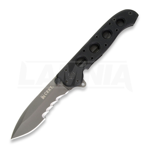 CRKT M21 G-10 folding knife, veff serrations
