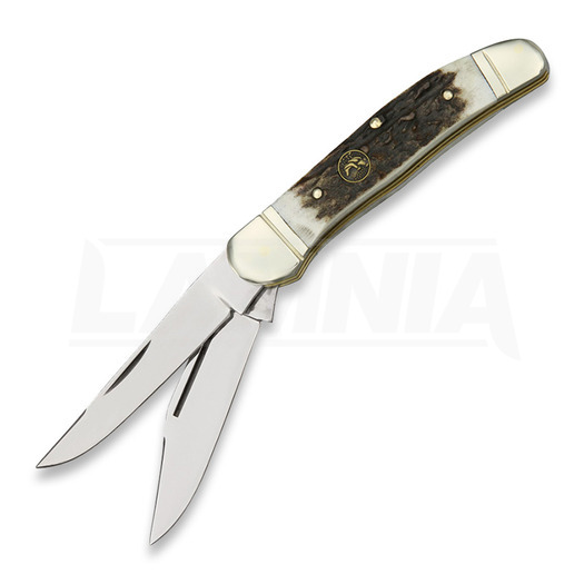 Hen & Rooster Copperhead pocket knife, deer stag