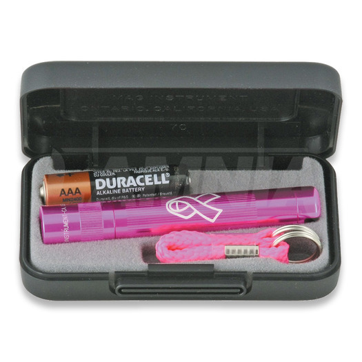Baterka Mag-Lite Solitaire Single AAA Cell, Breast Cancer Ribbon