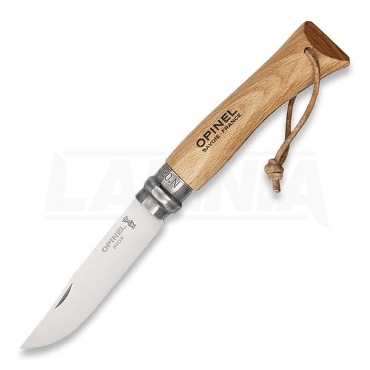 Opinel No 7 Stainless Leather Lanyard folding knife