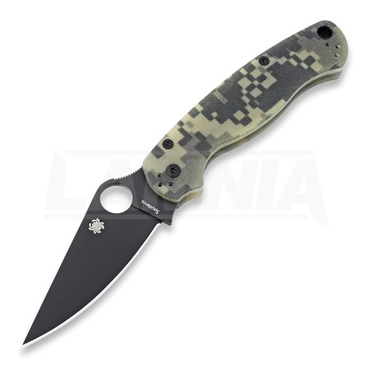 Spyderco Para Military 2 camo folding knife, black C81GPCMOBK2
