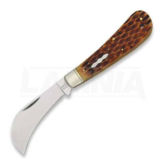 Pocket knife Rough Ryder Hawkbill, amber