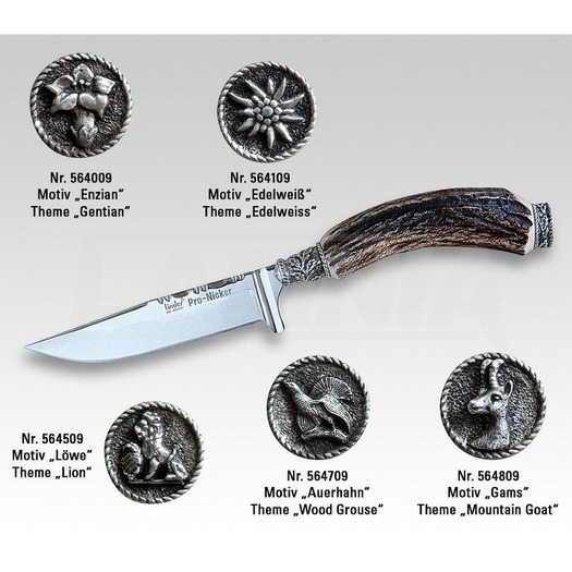 Cuchillo de caza Linder Solingen Pro-Nicker 9 cm, Lion cap 564509