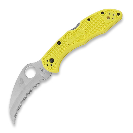 Spyderco Tasman Salt 2 folding knife, spyderedge, yellow C106SYL2