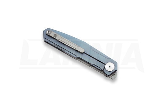 RealSteel S3 Puukko Frontal Flipper 折り畳みナイフ, scandi grind, blue 9521BL