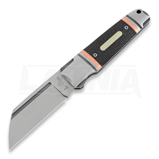 Andre de Villiers Pocket Butcher Slip Joint folding knife, CF with copper