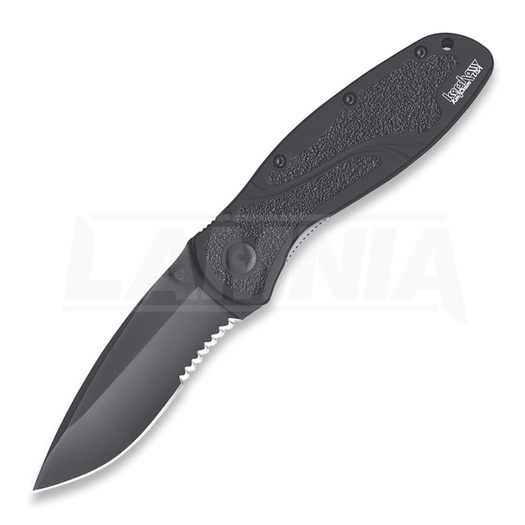 Kershaw Blur Linerlock A/O Black 折叠刀, 锯齿刀片 1670BLKST