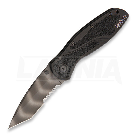 Kershaw Blur Tiger Striped A/O sklopivi nož, izrezuckan rub 1670TTSST