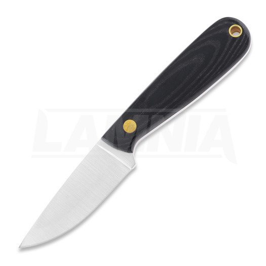 Шейный нож Brisa Necker 70 Full Flat, black micarta