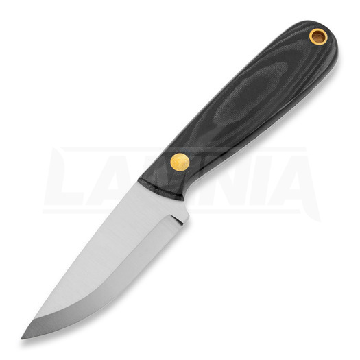 Nůž na krk Brisa Necker 70 Scandi, black micarta, leather