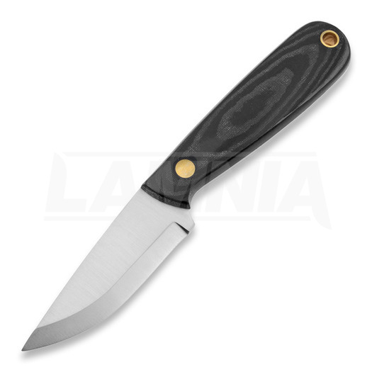 Brisa Necker 70 Scandi neck knife, black micarta, kydex