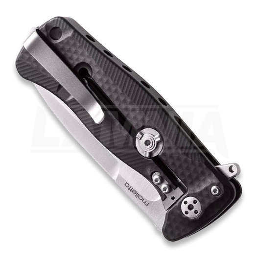 Lionsteel SR-22 Aluminum Satin folding knife, black SR22ABS