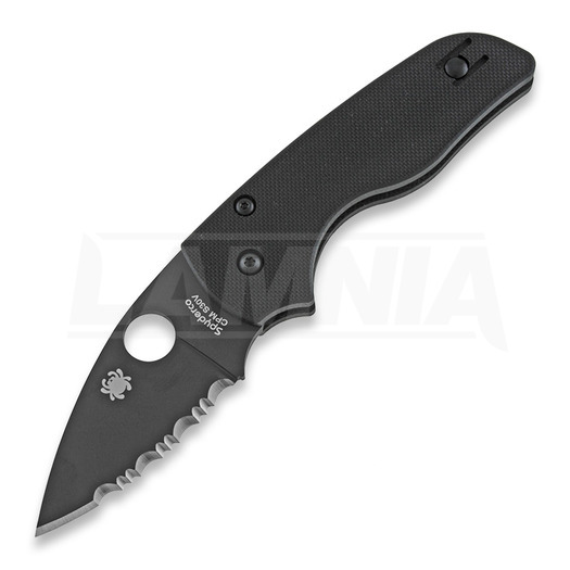 Spyderco Lil Native Compression Lock folding knife, spyderedge, black C230GSBBK