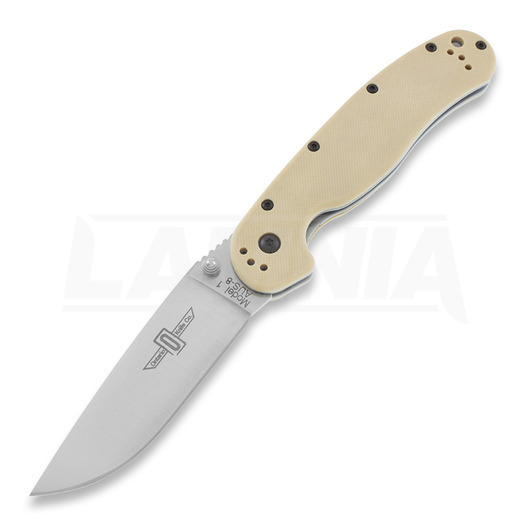Ontario RAT-1 folding knife, desert tan/satin 8848DT