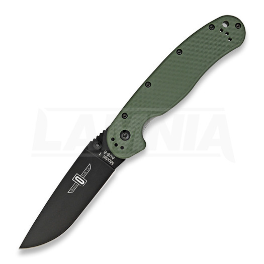 Ontario RAT-1 sulankstomas peilis, žalia/juoda 8846OD
