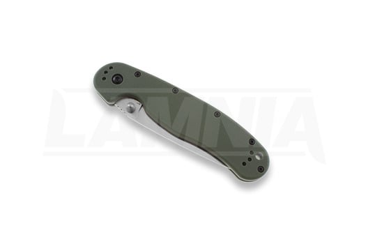 Skladací nôž Ontario RAT-1, zelená/satin, zúbkovaný 8849OD