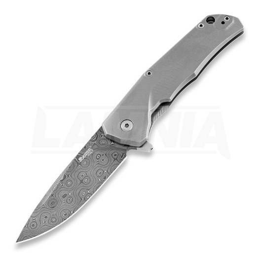 Lionsteel TRE Titanium Damascus folding knife