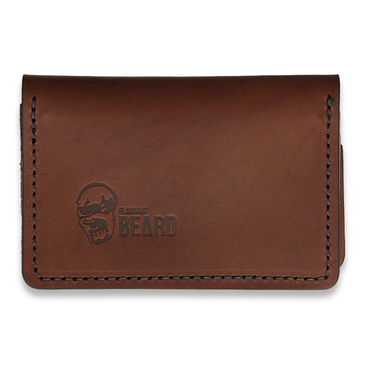 Flagrant Beard Wallet, brown black stitched
