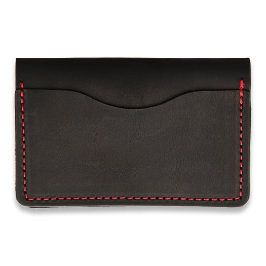 Flagrant Beard Wallet, black red stitched