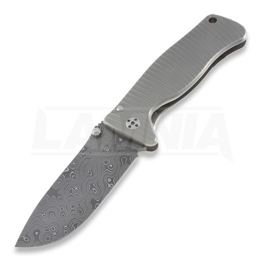 Lionsteel SR2 Mini Titanium Damascus סכין מתקפלת
