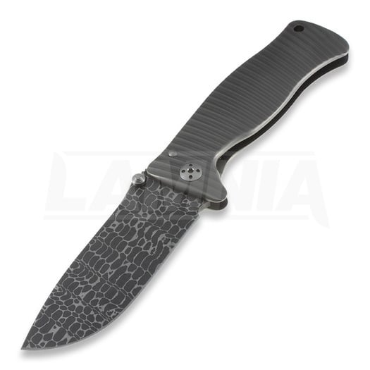 Lionsteel SR1 Titanium Damascus folding knife