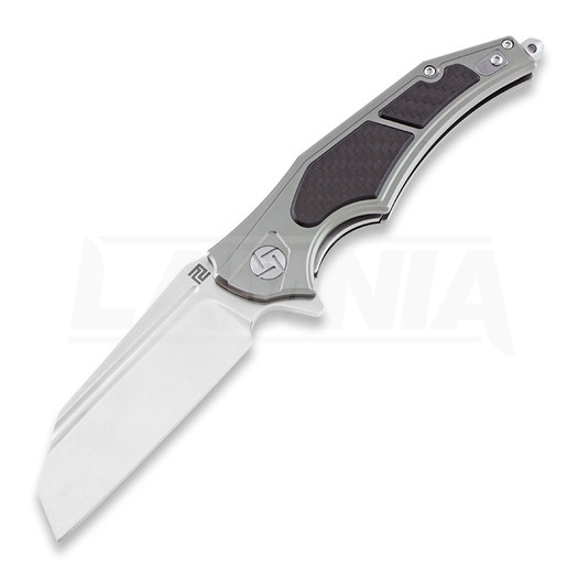 Artisan Cutlery Apache Linerlock D2 Carbon Fibre folding knife, grey