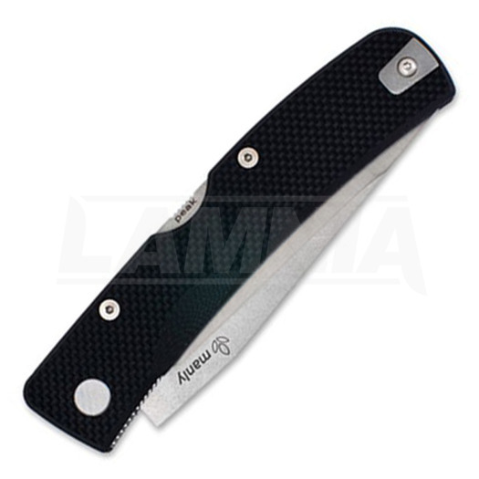 Manly Peak CPM S90V Two Hand Opening folding knife, black
