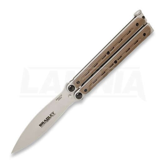 Couteau papillon Bradley Kimura Butterfly G10, coyote