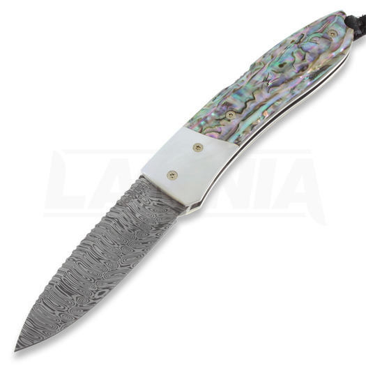 Couteau pliant Lionsteel Opera Damascus, Mother Pearl and Abalone 8800DMOP