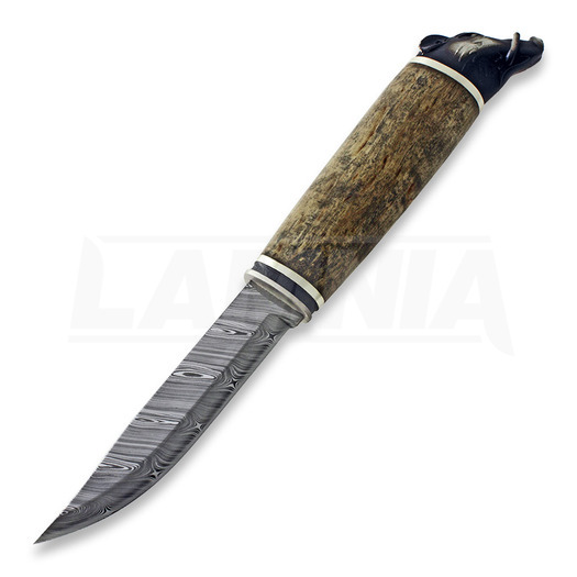 Marttiini Wild Boar Silver Damascus LAMNIA EXCLUSIVE knife 546016W