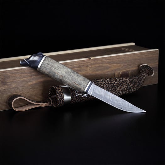 Нож Marttiini Wild Boar Silver Damascus LAMNIA EDITION 546016W
