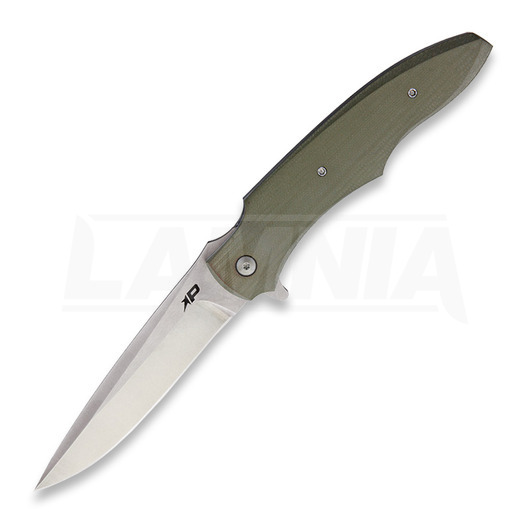 Patriot Bladewerx Lincoln Harpoon G10 foldekniv, olivengrønn