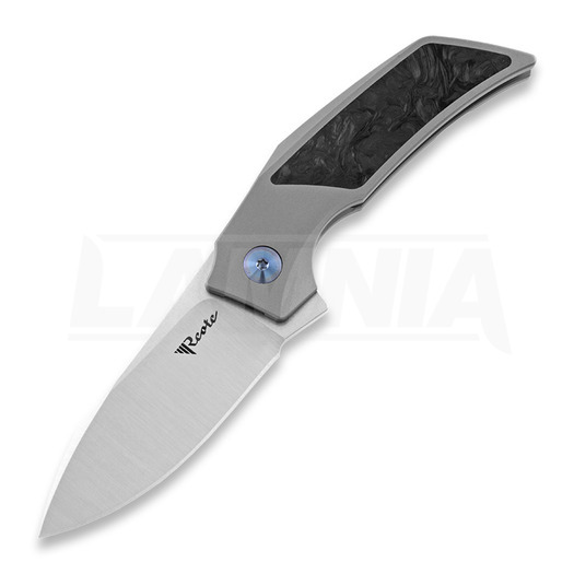 Couteau pliant Reate T2500 by Tashi Bharucha, marbled carbon fiber