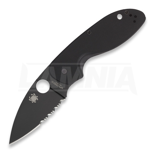 Skladací nôž Spyderco Efficient, musta, spyderedge C216GPSBBK