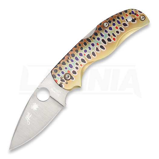 Spyderco Native 5 Abel Reels Exclusive összecsukható kés, brown trout C41ALPBT