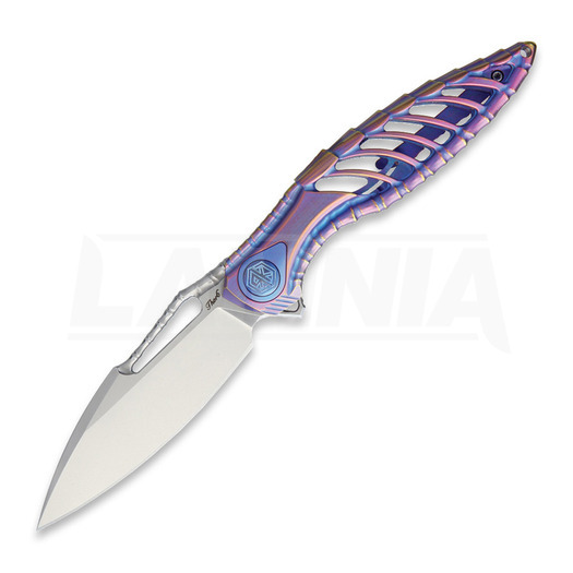 Coltello pieghevole Rike Knife Thor 6 Framelock, blue/purple