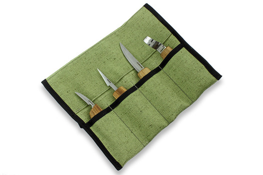 BeaverCraft Set of 4 Knives in Tool Roll S09
