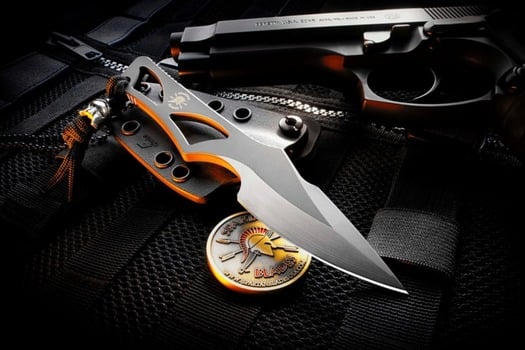 Nôž na krk Spartan Blades Enyo S45VN, čierna