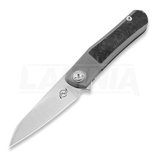 Liong Mah Designs Hawk folding knife, CF Marble