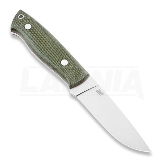 Brisa Trapper 95 kniv, O1 Flat, firesteel, grön