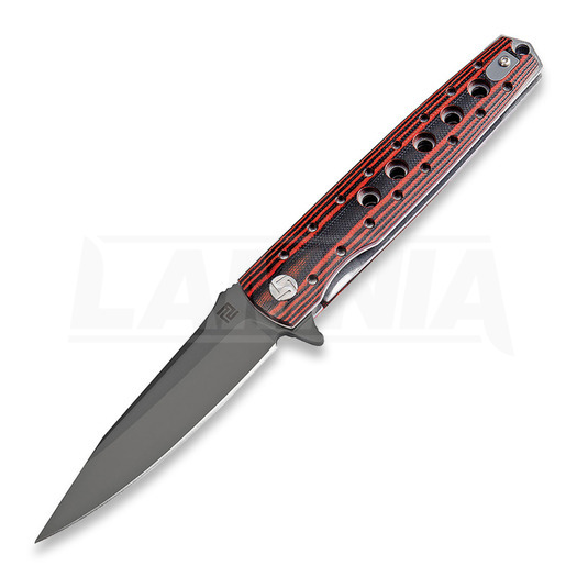 Artisan Cutlery Virginia Linerlock D2 Blk/Red folding knife