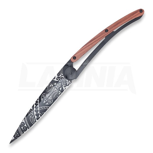 Πτυσσόμενο μαχαίρι Deejo Tattoo Black 37g Polynesian