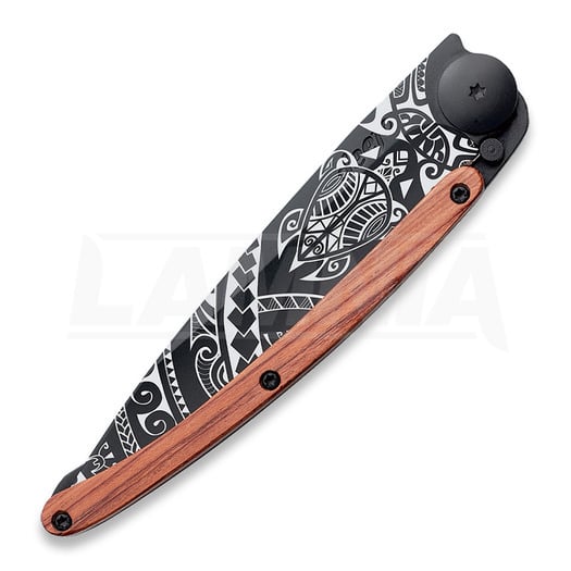 Nóż składany Deejo Tattoo Black 37g Polynesian