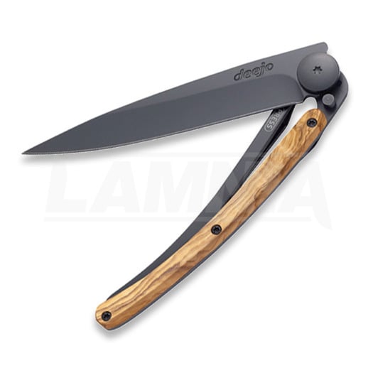 Deejo 27g Linerlock Olive Wood 折り畳みナイフ
