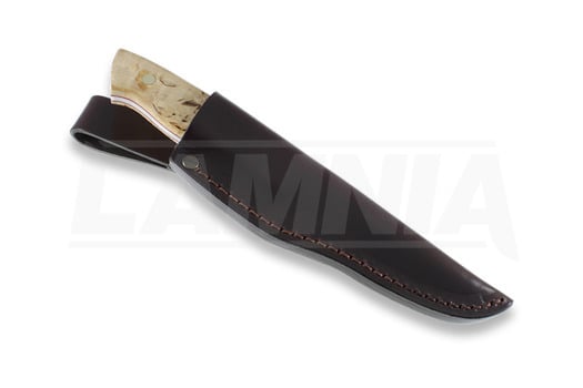 Couteau de chasse Brisa Trapper 95, O-1 Scandi, curly birch